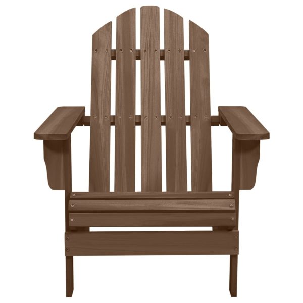 Cadeira de jardim Adirondack c/ otomano e mesa abeto castanho - Image 9