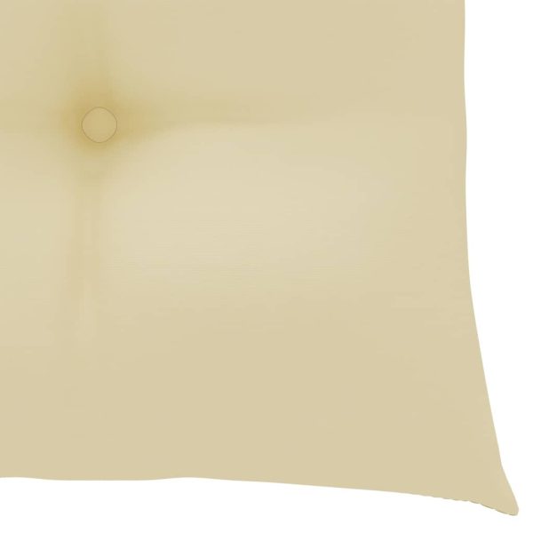 Cadeiras de jardim c/ almofadões branco nata 3 pcs teca maciça - Image 7