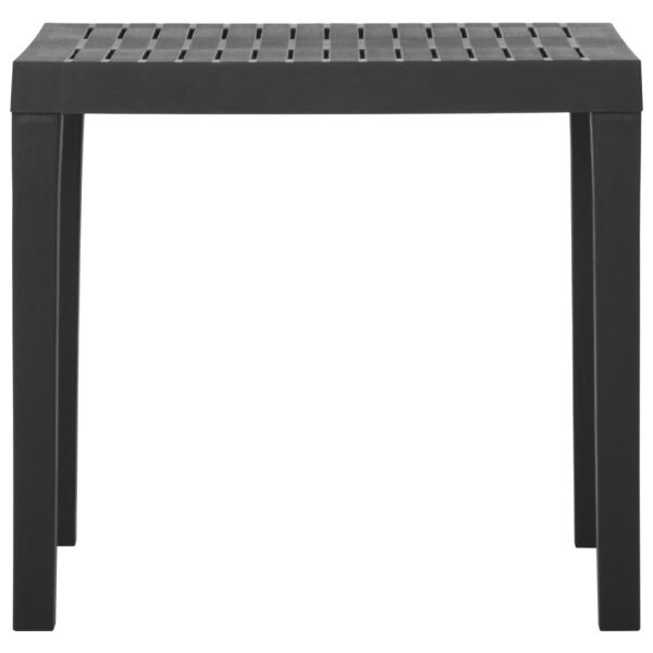 Mesa de jardim 79x65x72 cm plástico cinzento - Image 2