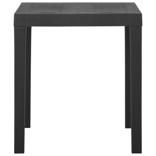 Mesa de jardim 79x65x72 cm plástico cinzento - Image 3