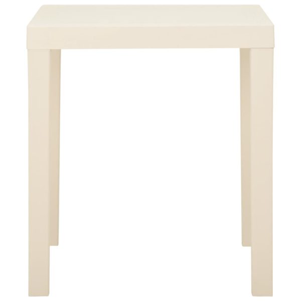 Mesa de jardim 79x65x72 cm plástico branco - Image 3