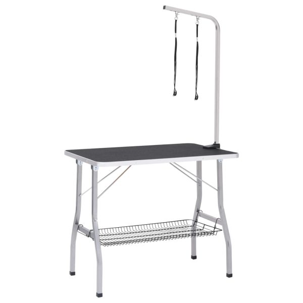 Mesa de grooming ajustável para cães com 2 laços e cesto - Image 2