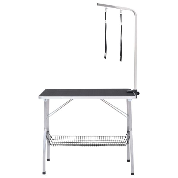 Mesa de grooming ajustável para cães com 2 laços e cesto - Image 3