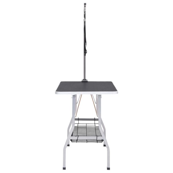 Mesa de grooming ajustável para cães com 2 laços e cesto - Image 4