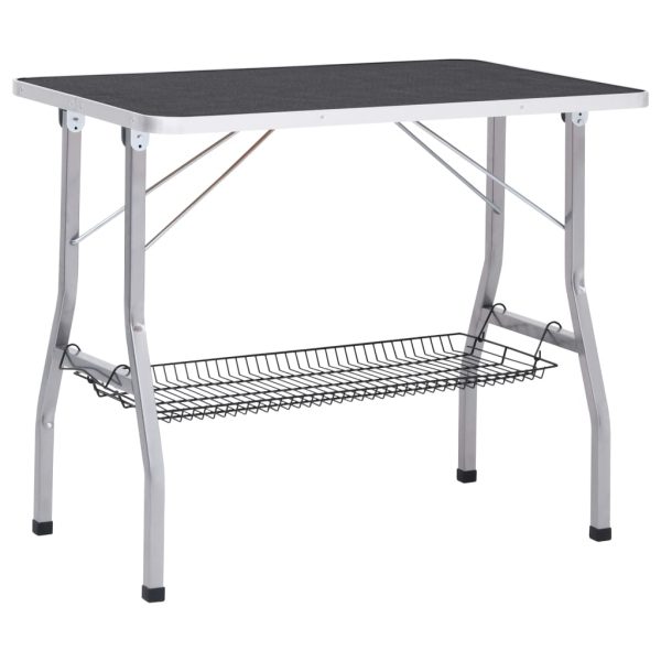 Mesa de grooming ajustável para cães com 2 laços e cesto - Image 5