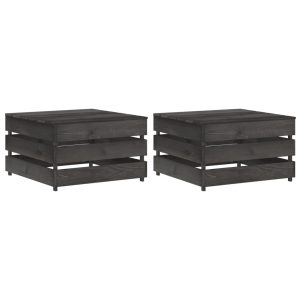 Mesas de paletes para jardim 2 pcs pinho impregnado