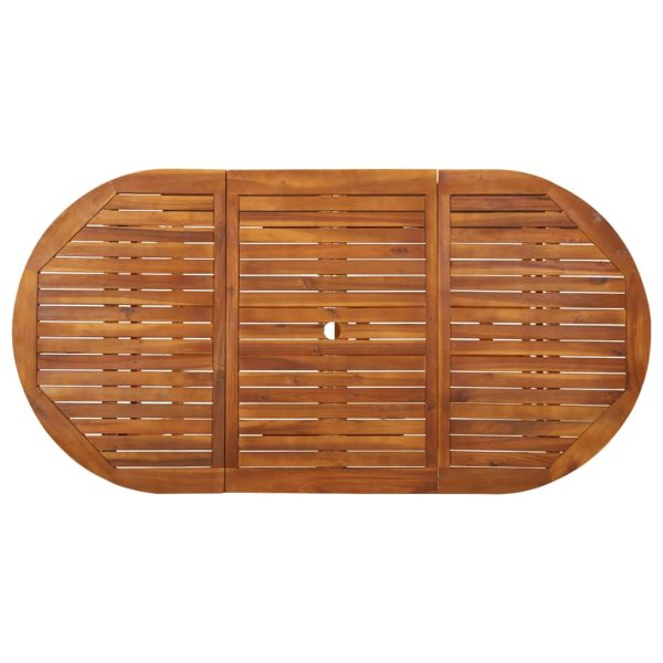 Mesa de jantar p/ jardim 180x90x75 cm madeira de acácia maciça - Image 4