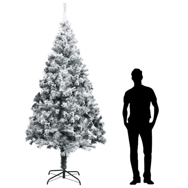Árvore de Natal artificial com flocos de neve 300 cm PVC verde - Image 6