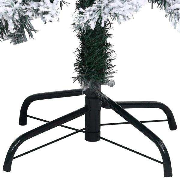Árvore de Natal artificial com flocos de neve 400 cm PVC verde - Image 4