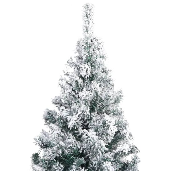 Árvore de Natal artificial com flocos de neve 400 cm PVC verde - Image 5