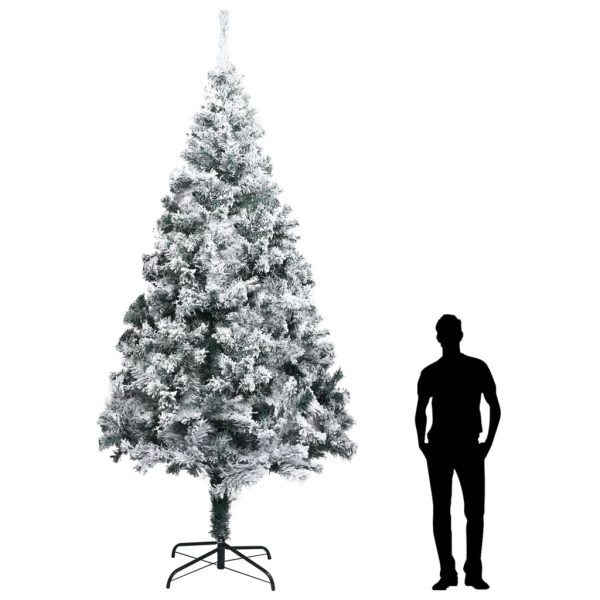 Árvore de Natal artificial com flocos de neve 400 cm PVC verde - Image 6