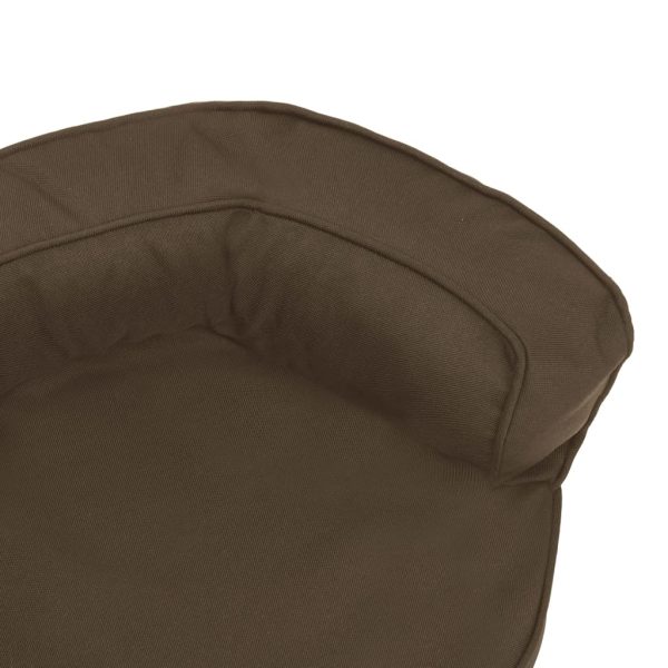 Cama para cães ergonómica 60x42 cm aspeto linho castanho - Image 6