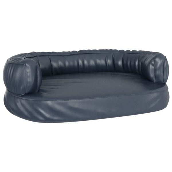 Cama p/ cães em espuma ergonómico 60x42cm couro artificial azul - Image 2