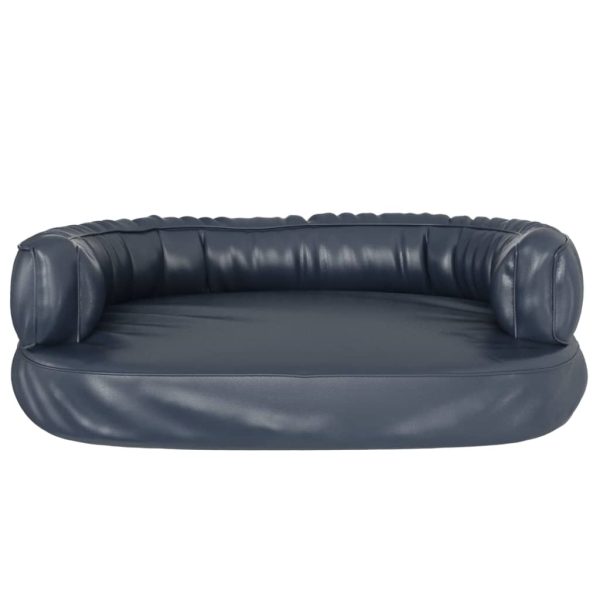 Cama p/ cães em espuma ergonómico 60x42cm couro artificial azul - Image 4