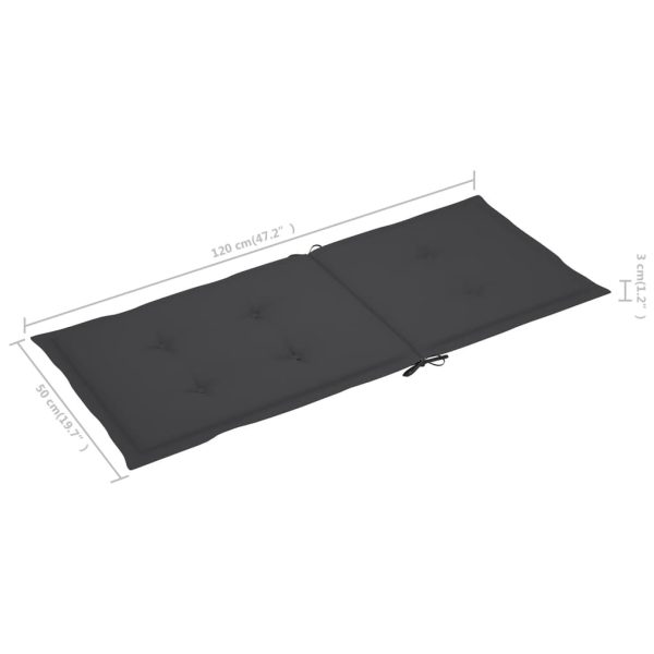 Cadeiras de jardim reclináveis c/ almofadões 8 pcs teca maciça - Image 11