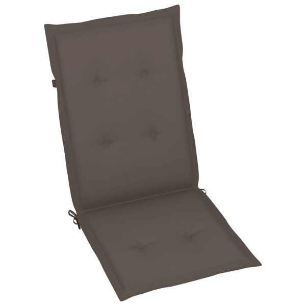 Cadeiras de jardim reclináveis c/ almofadões 8 pcs teca maciça - Image 6