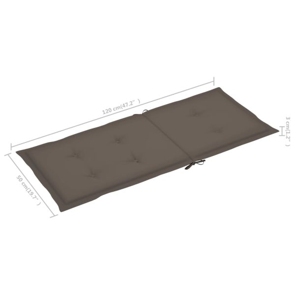 Cadeiras de jardim reclináveis c/ almofadões 8 pcs teca maciça - Image 10