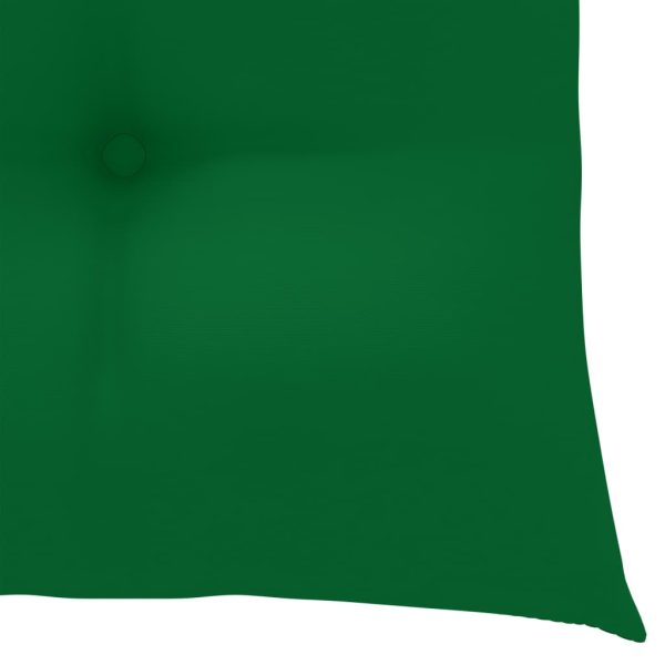 Cadeiras de jardim c/ almofadões verdes 8 pcs teca maciça - Image 11