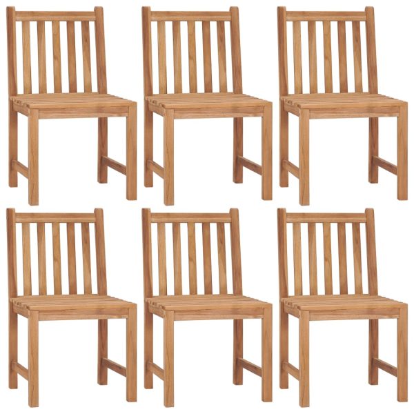 Cadeiras de jardim 6 pcs c/ almofadões madeira de teca maciça - Image 2