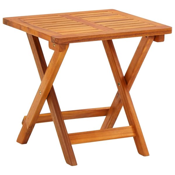 Espreguiçadeiras com mesa e almofadões 2 pcs acácia maciça - Image 10