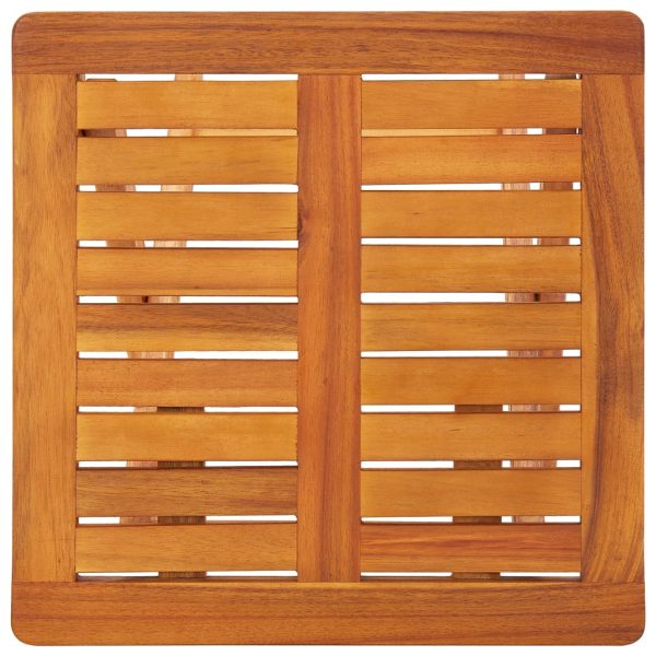 Espreguiçadeiras com mesa e almofadões 2 pcs acácia maciça - Image 10