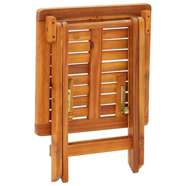 Espreguiçadeiras com mesa e almofadões 2 pcs acácia maciça - Image 11