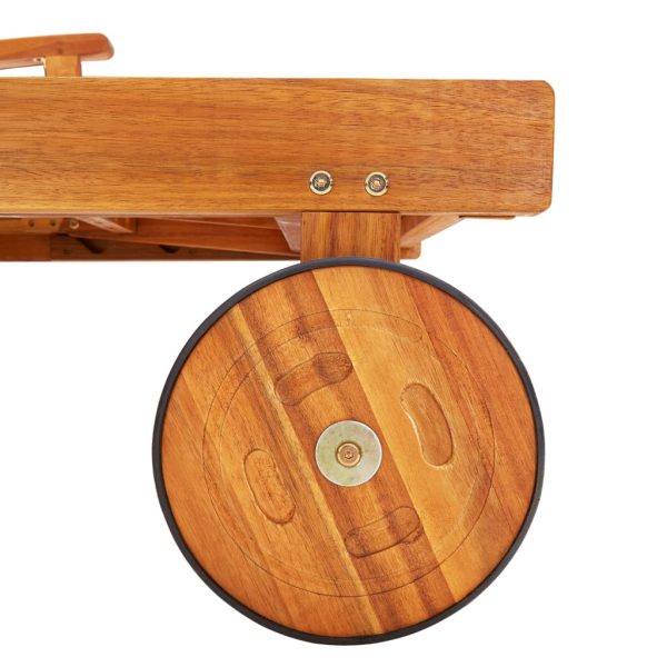 Espreguiçadeiras com mesa e almofadões 2 pcs acácia maciça - Image 8