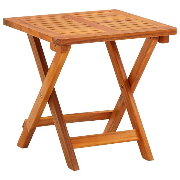 Espreguiçadeiras com mesa e almofadões 2 pcs acácia maciça - Image 9
