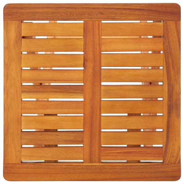 Espreguiçadeiras com mesa e almofadões 2 pcs acácia maciça - Image 10