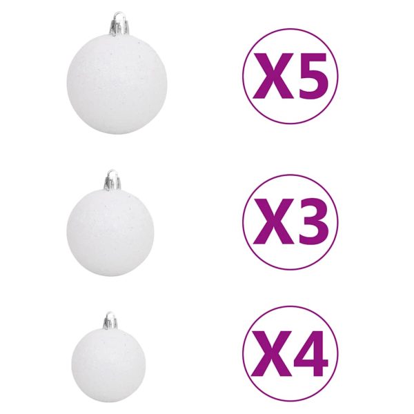 Meia árvore Natal artificial pré-iluminada c/ bolas verde - Image 10
