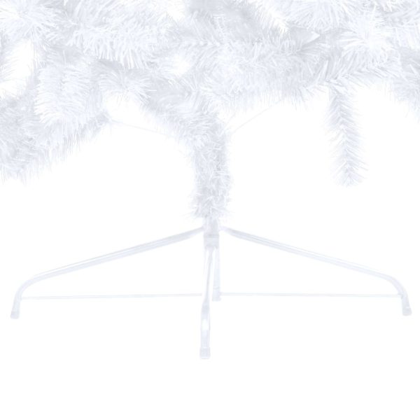 Meia árvore Natal artificial pré-iluminada c/ bolas branco - Image 6