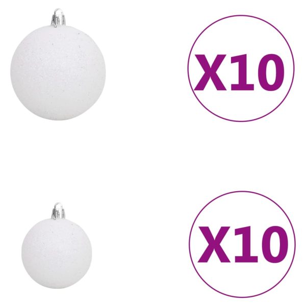 Árvore Natal artificial LEDs/bolas 240cm abeto caucasiano verde - Image 8