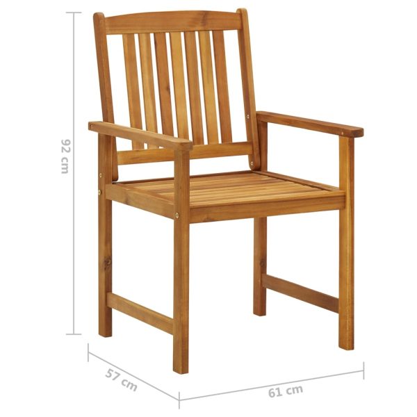 Cadeiras de jardim com almofadões 6 pcs acácia maciça - Image 8