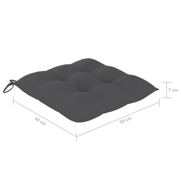 Cadeiras de jardim com almofadões 6 pcs acácia maciça - Image 9