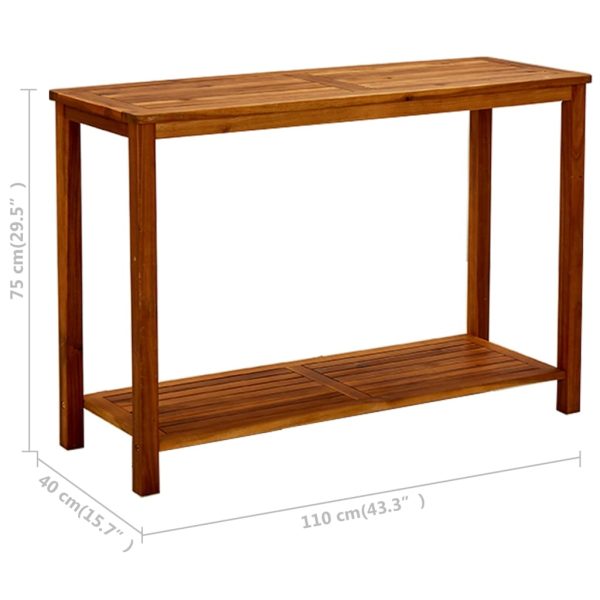 Mesa consola para jardim 110x40x75 cm madeira de acácia maciça - Image 7