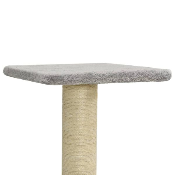 Árvore p/ gatos c/ postes arranhadores sisal 119 cm cinza-claro - Image 7