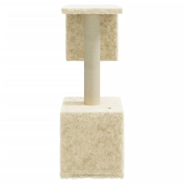 Árvore para gatos c/ postes arranhadores sisal 60 cm cor creme - Image 4
