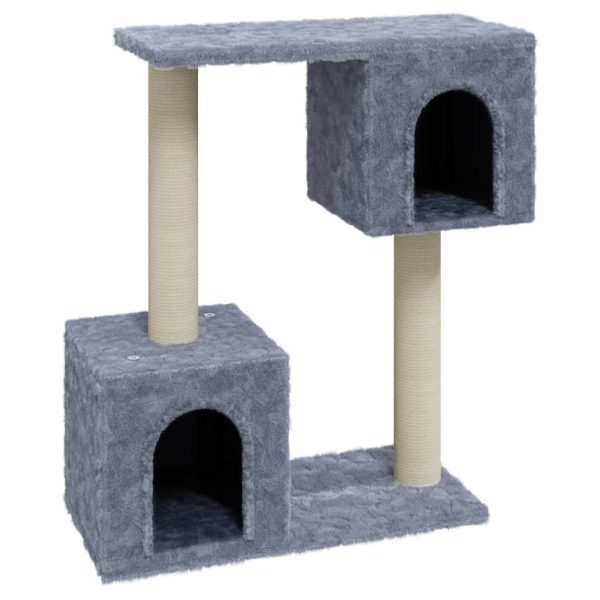 Árvore p/ gatos c/ postes arranhadores sisal 60 cm cinza-claro - Image 2