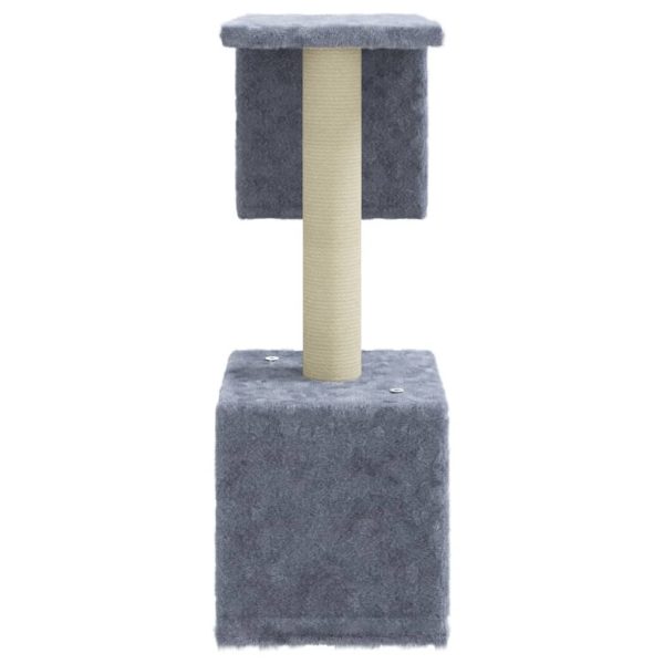 Árvore p/ gatos c/ postes arranhadores sisal 60 cm cinza-claro - Image 4