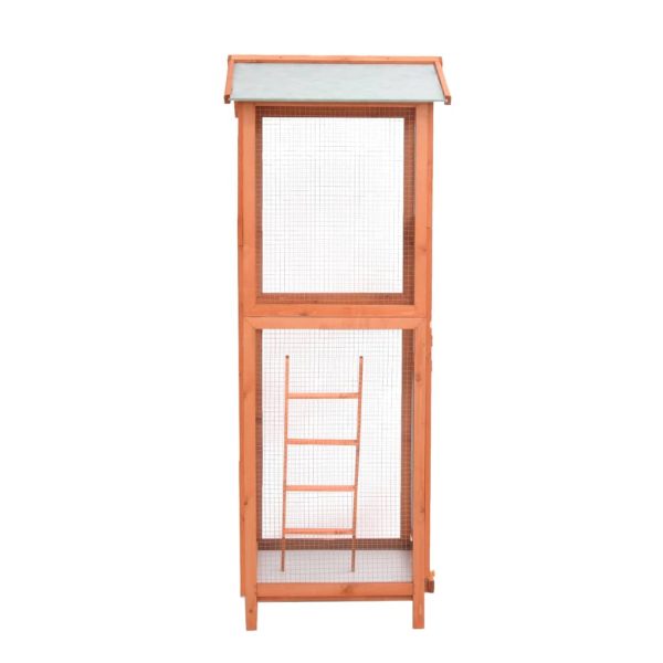 Gaiola para pássaros 68x62x166 cm madeira de abeto maciça - Image 4