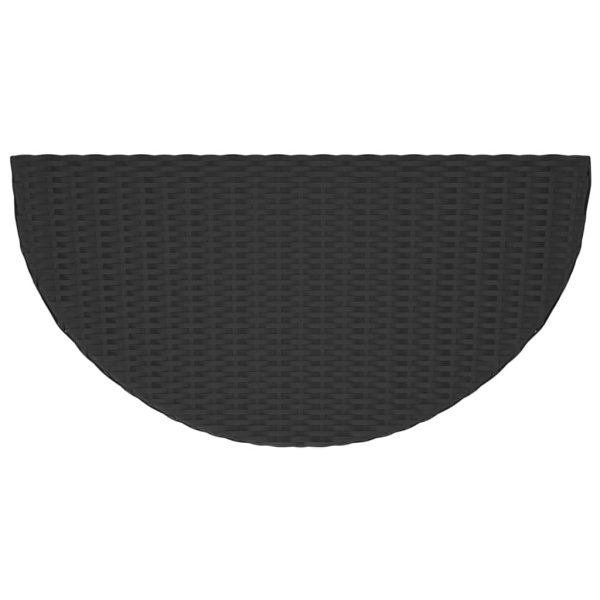 Mesa de jardim 100x50x75 cm vime PE preto - Image 6