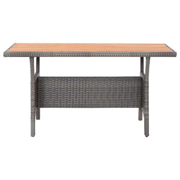 Mesa de jardim 120x70x66 cm madeira de acácia maciça cinzento - Image 2