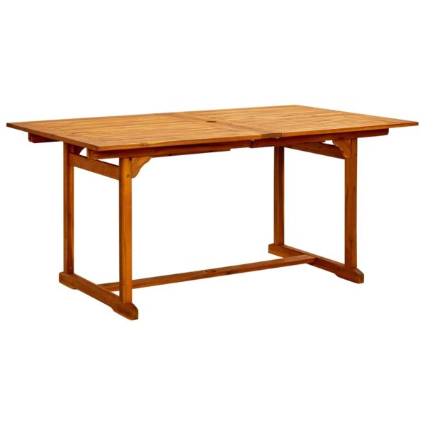 Mesa de jantar p/ jardim (160-240)x100x75 cm acácia maciça - Image 4