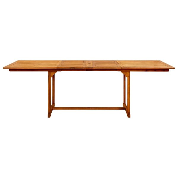 Mesa de jantar p/ jardim (160-240)x100x75 cm acácia maciça - Image 5