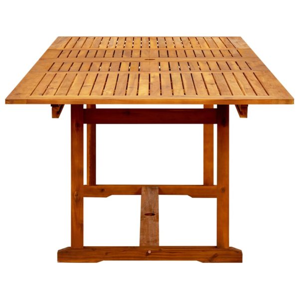Mesa de jantar p/ jardim (160-240)x100x75 cm acácia maciça - Image 6