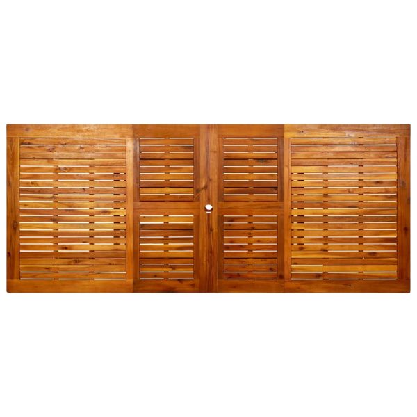 Mesa de jantar p/ jardim (160-240)x100x75 cm acácia maciça - Image 7