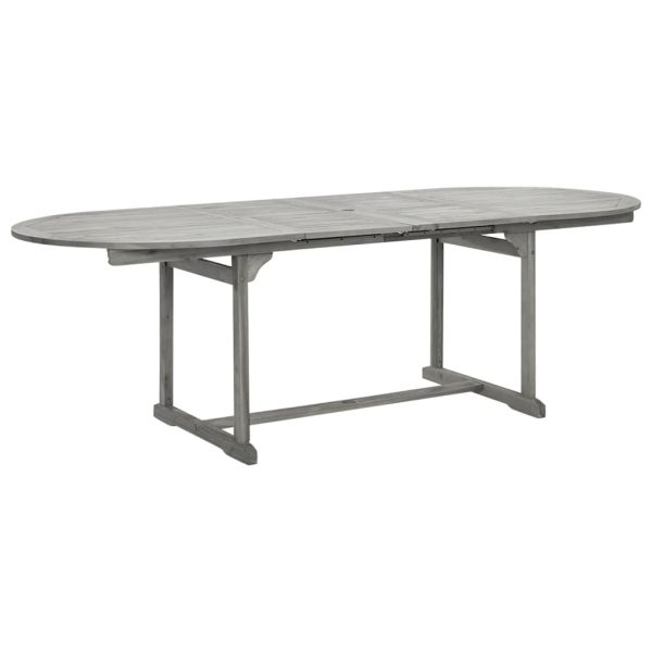 Mesa de jantar p/ jardim (160-240)x100x75 cm acácia maciça - Image 2