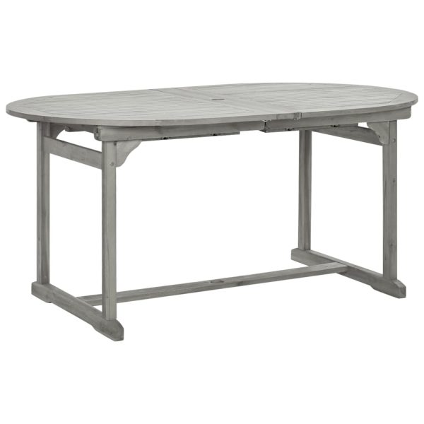 Mesa de jantar p/ jardim (160-240)x100x75 cm acácia maciça - Image 3