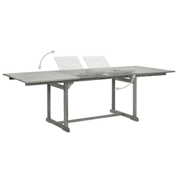 Mesa de jantar p/ jardim (160-240)x100x75 cm acácia maciça - Image 4