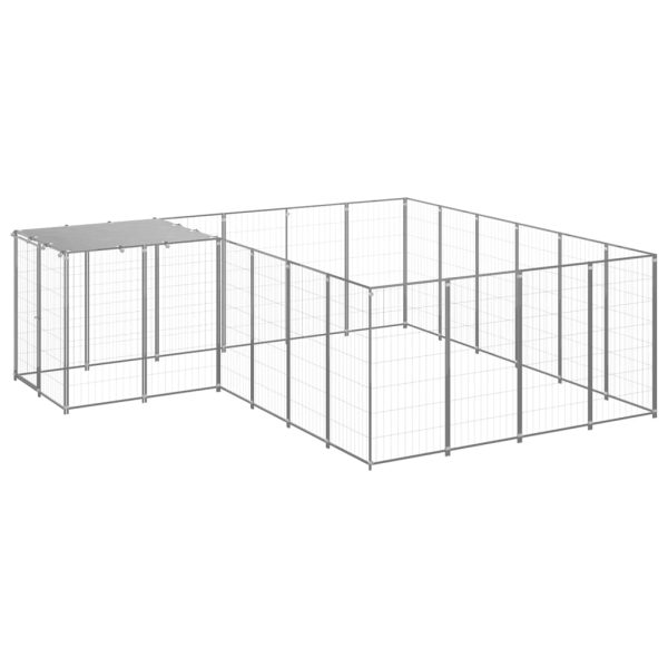 Canil 8,47 m² aço prateado